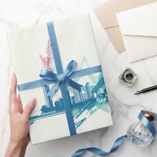 Stadtbild-Wrapping-Papier Geschenkpapier