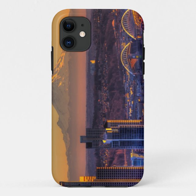 Stadtbildansicht von Seattle im Stadtzentrum Case-Mate iPhone Hülle (Rückseite)