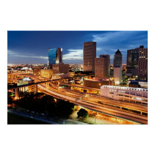 Stadtblick im Stadtzentrum Poster