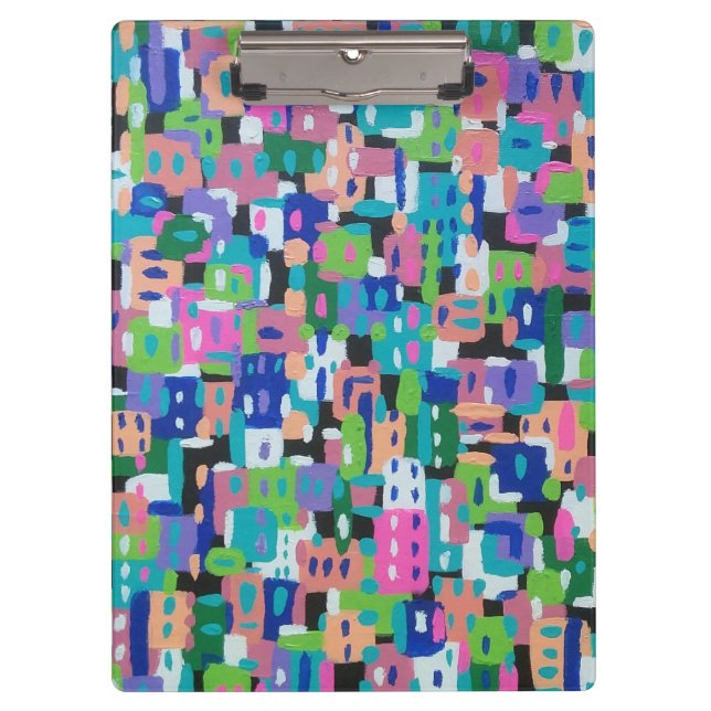 Stadtblick in der Nacht Klemmbrett (Vorderseite)