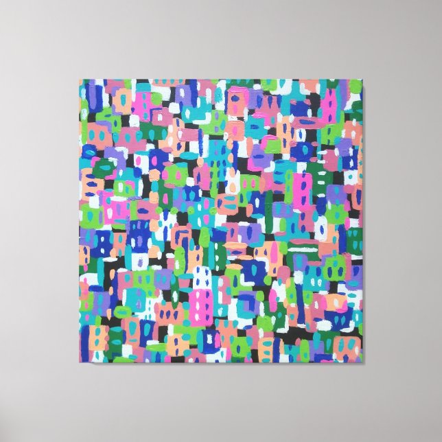 Stadtblick in der Nacht Leinwanddruck (Vorderseite)