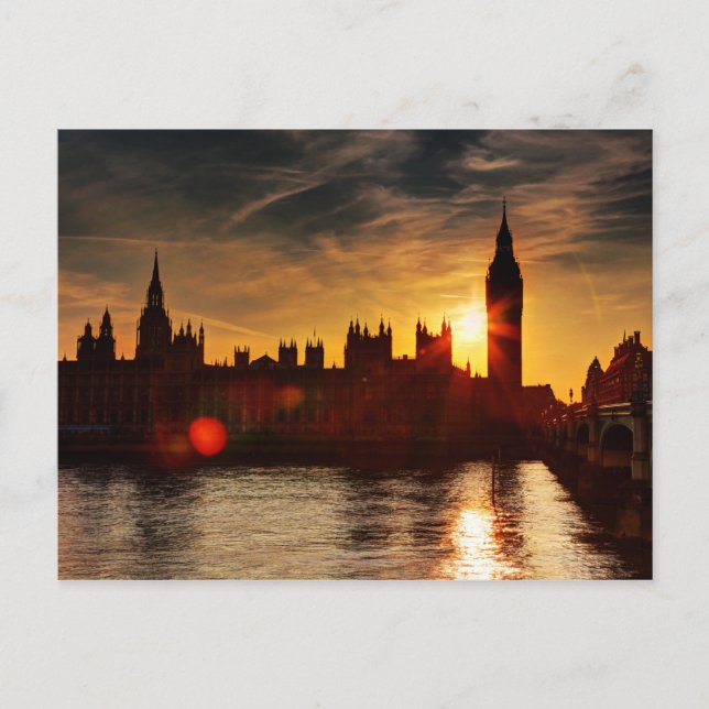 Stadtblick in der Nacht | London, England Postkarte (Vorderseite)