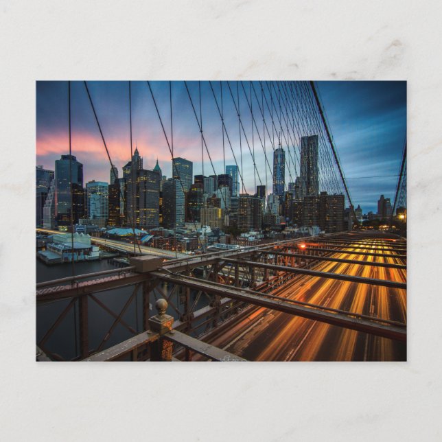 Stadtblick in der Nacht | New York, NY Postkarte (Vorderseite)