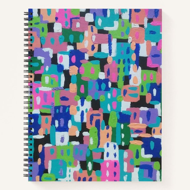 Stadtblick in der Nacht Notizbuch (Vorderseite)