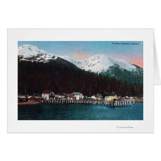 Stadtblick mit DocksTenakee Springs, AK (Vorderseite (Horizontal))