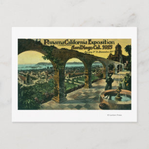 Stadtblick von einer Mission, Panama-CA Expo Postkarte