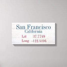 Stadtbreite und -längen leinwanddruck