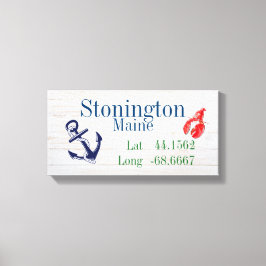 Stadtbreite und -längen leinwanddruck