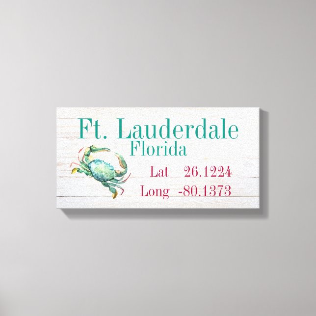 Stadtbreite und -längen leinwanddruck (Vorderseite)