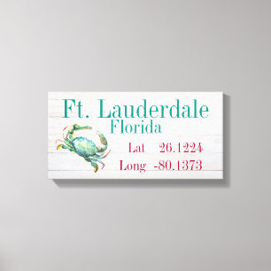 Stadtbreite und -längen leinwanddruck