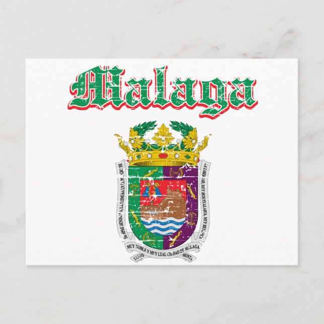 Stadtdesigns von Malaga Postkarte (Vorderseite)