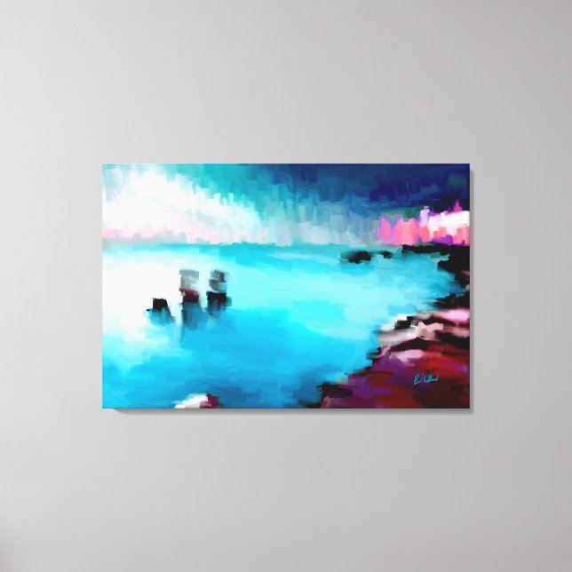 Städte am Meer Leinwanddruck (Vorderseite)