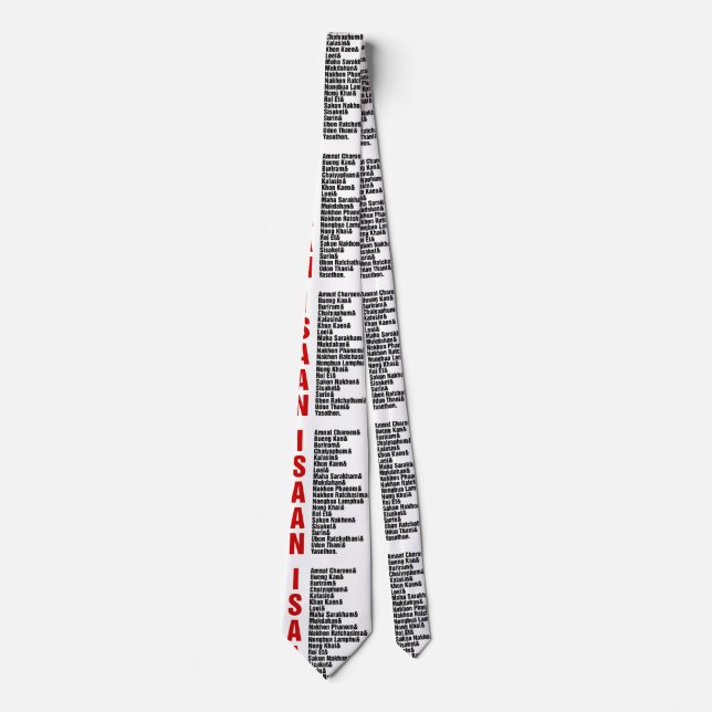 Städte in Isaan, Thailand Krawatte (Vorderseite)