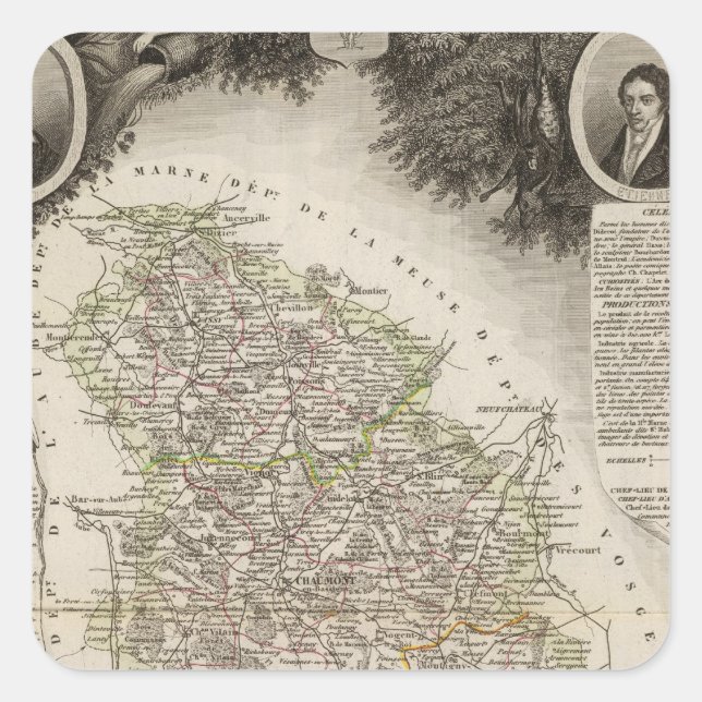 Städte Quadratischer Aufkleber (Vorderseite)