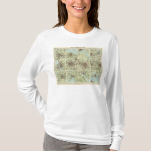 Städte von England u. von Schottland auf einer T-Shirt