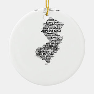 Städte von New-Jersey Keramikornament