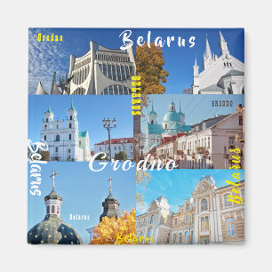 Städtearchitektur Weißrussland Grodno Magnet
