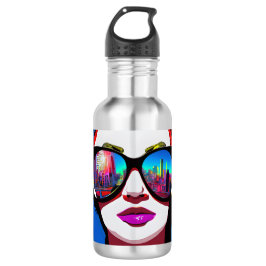 Städtedenken bei Sonnenbrillen Frauen Edelstahlflasche