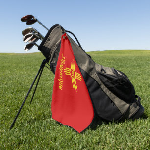 Stadtflagge Albuquerque (New Mexico) Golfhandtuch
