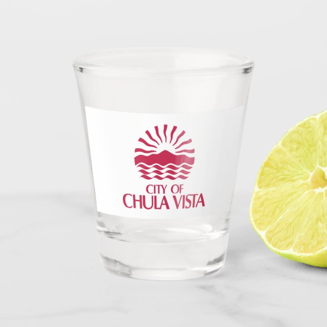 Stadtflagge Chula Vista Schnapsglas (Vorderseite)