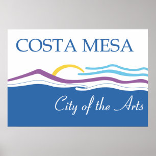 Stadtflagge Costa Mesa Poster