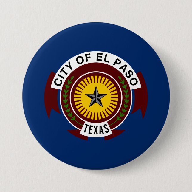 Stadtflagge El Paso (Texas) Button (Vorderseite)