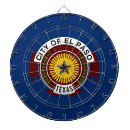 Stadtflagge El Paso (Texas) Dartscheibe