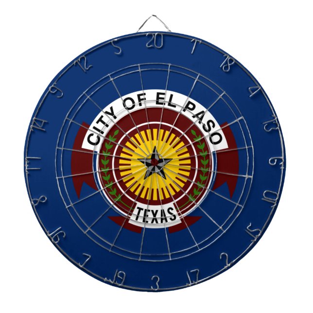 Stadtflagge El Paso (Texas) Dartscheibe (vorne)
