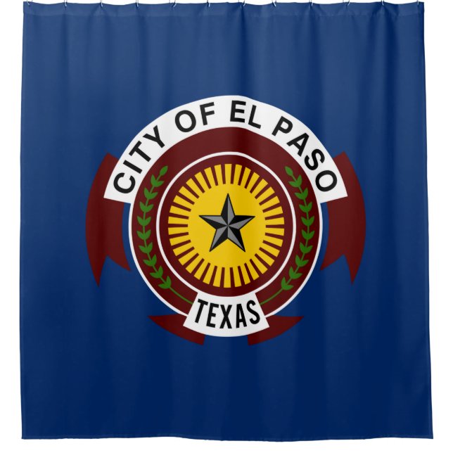 Stadtflagge El Paso (Texas) Duschvorhang (Vorderseite)