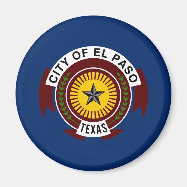 Stadtflagge El Paso (Texas) Magnet (Vorne)