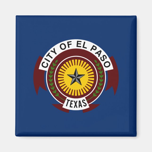 Stadtflagge El Paso (Texas) Magnet (Vorne)