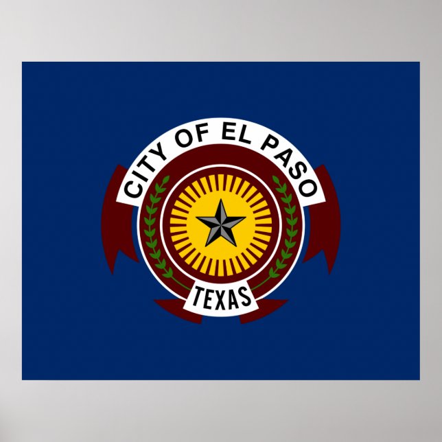 Stadtflagge El Paso (Texas) Poster (Vorne)
