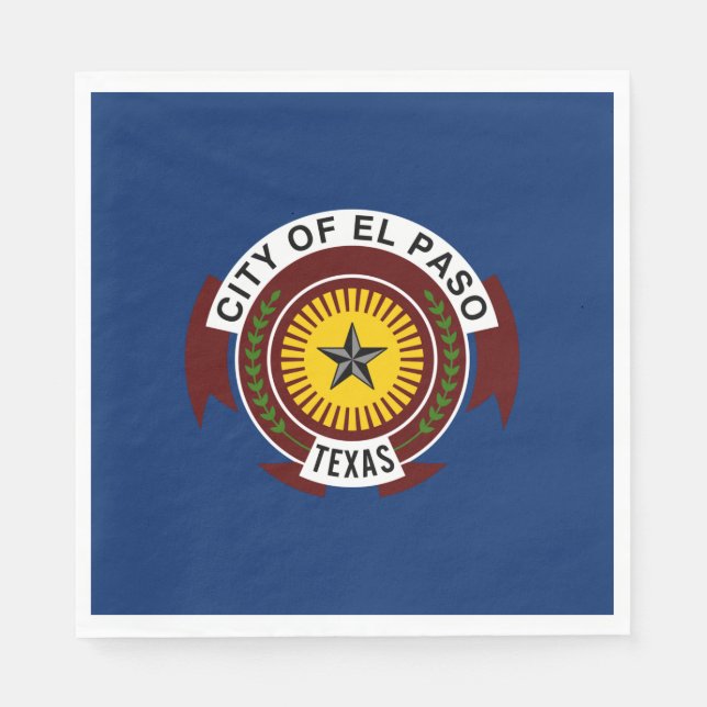 Stadtflagge El Paso (Texas) Serviette (Vorderseite)