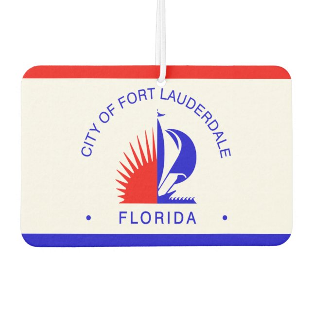 Stadtflagge Fort Lauderdale Autolufterfrischer (Vorderseite)
