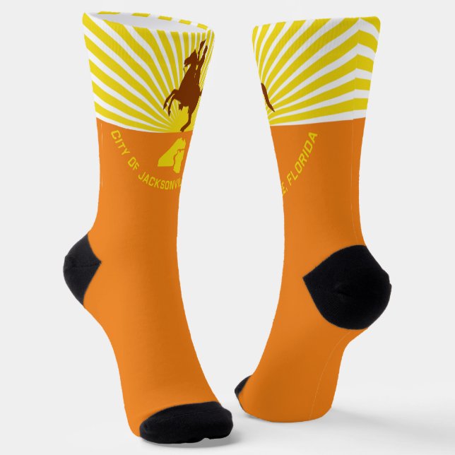 Stadtflagge Jacksonville (Florida) Socken (Gewinkelt)