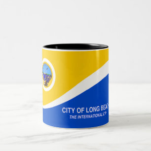 Stadtflagge Long Beach Zweifarbige Tasse