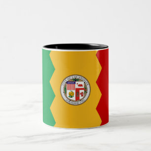 Stadtflagge Los Angeles Zweifarbige Tasse