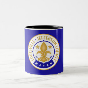Stadtflagge Louisville Zweifarbige Tasse
