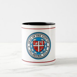 Stadtflagge Oklahoma Zweifarbige Tasse