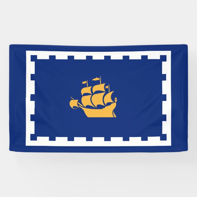 Stadtflagge Quebec (Québec, Kanada) Banner (Horizontal)