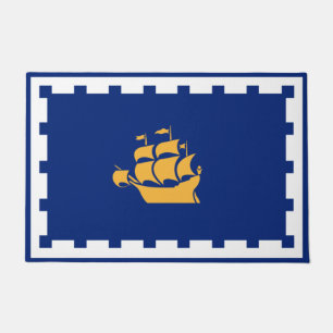 Stadtflagge Quebec (Québec, Kanada) Fußmatte