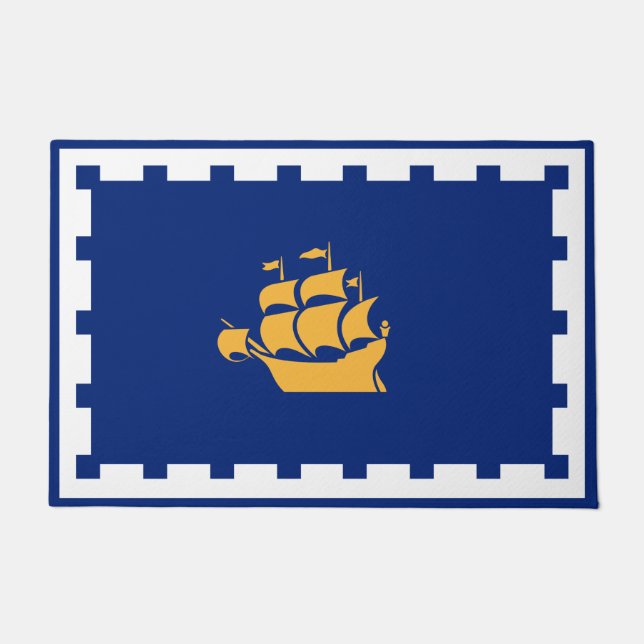 Stadtflagge Quebec (Québec, Kanada) Fußmatte (Vorderseite)