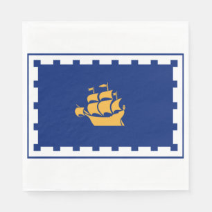 Stadtflagge Quebec (Québec, Kanada) Serviette