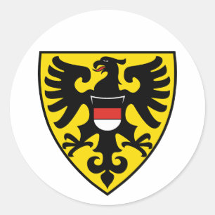 Stadtflagge Reutlingen Deutschland Symbol Emblem W Runder Aufkleber