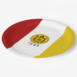 Stadtflagge San Diego Pappteller