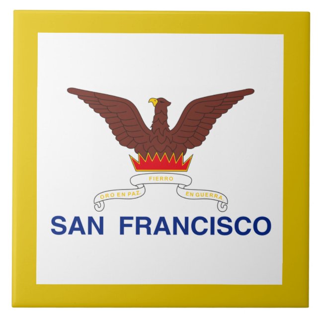 Stadtflagge San Francisco Fliese (Vorderseite)