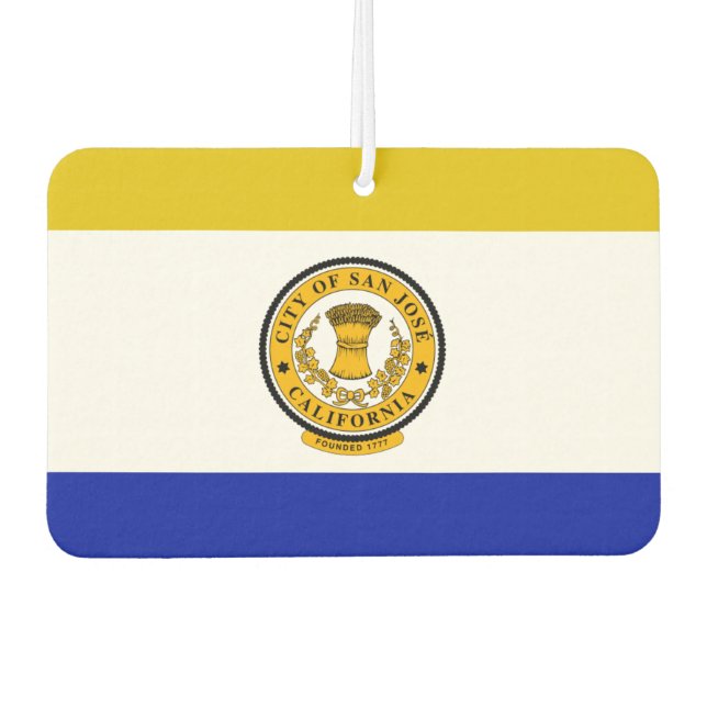 Stadtflagge San José Autolufterfrischer (Vorderseite)