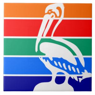 Stadtflagge St. Petersburg (Florida) Fliese