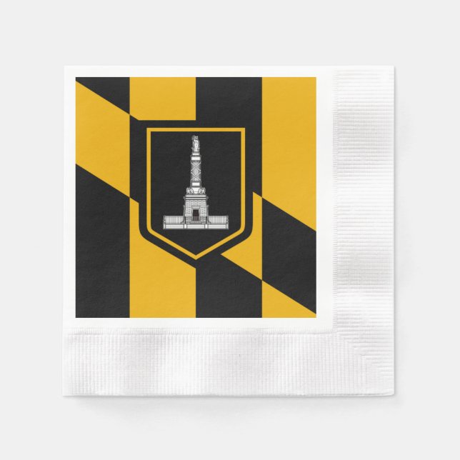 Stadtflagge von Baltimore Serviette (Vorderseite)