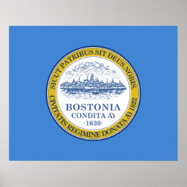 Stadtflagge von Boston (Massachusetts) Poster